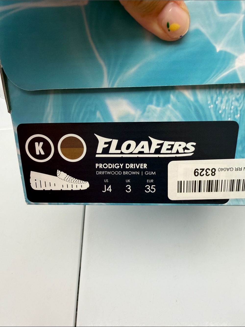 Floaters Kids Brown Slip-On Water Shoes - Picture 3 of 3